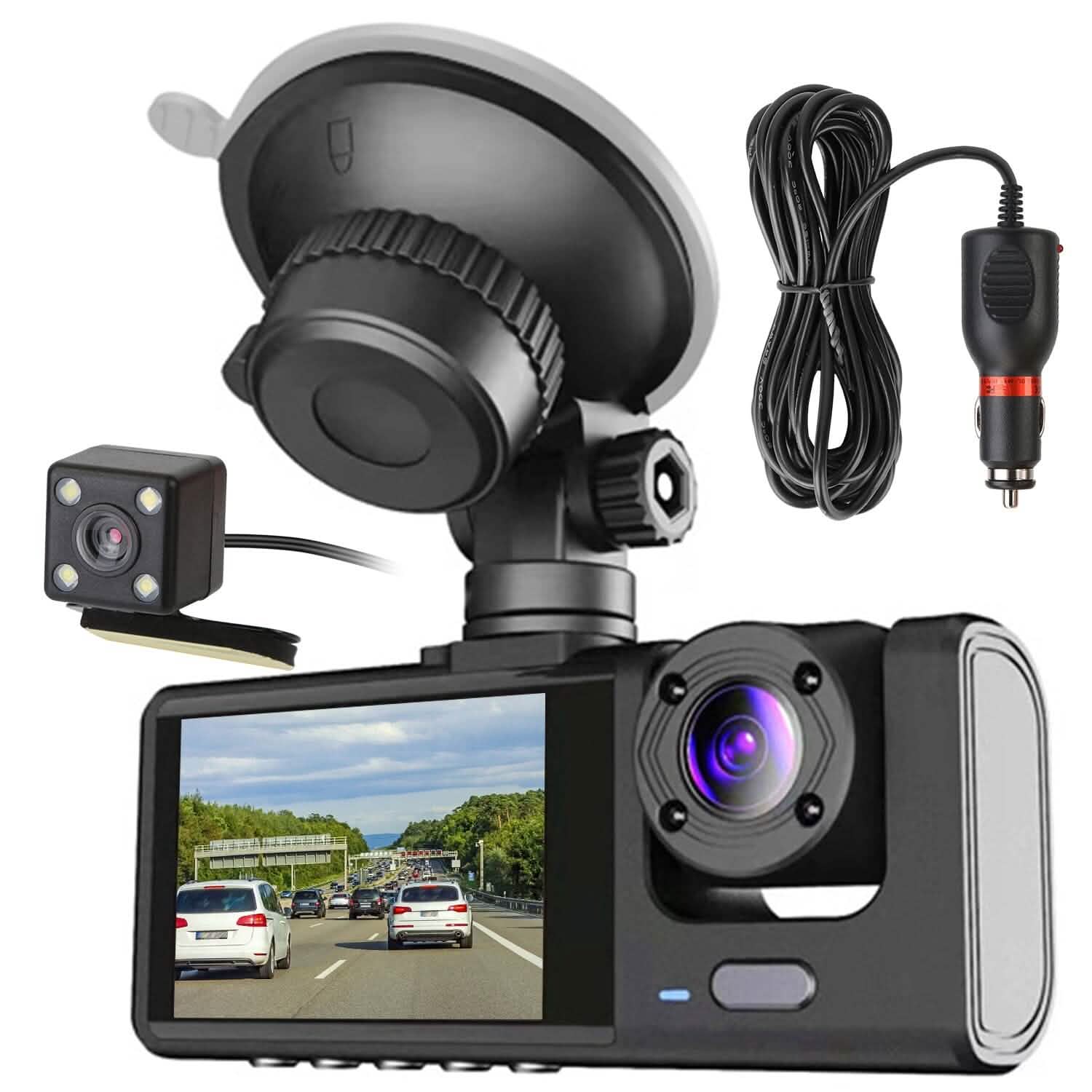 3 Channel Car DVR Dash Cam Video Recorder DailySale