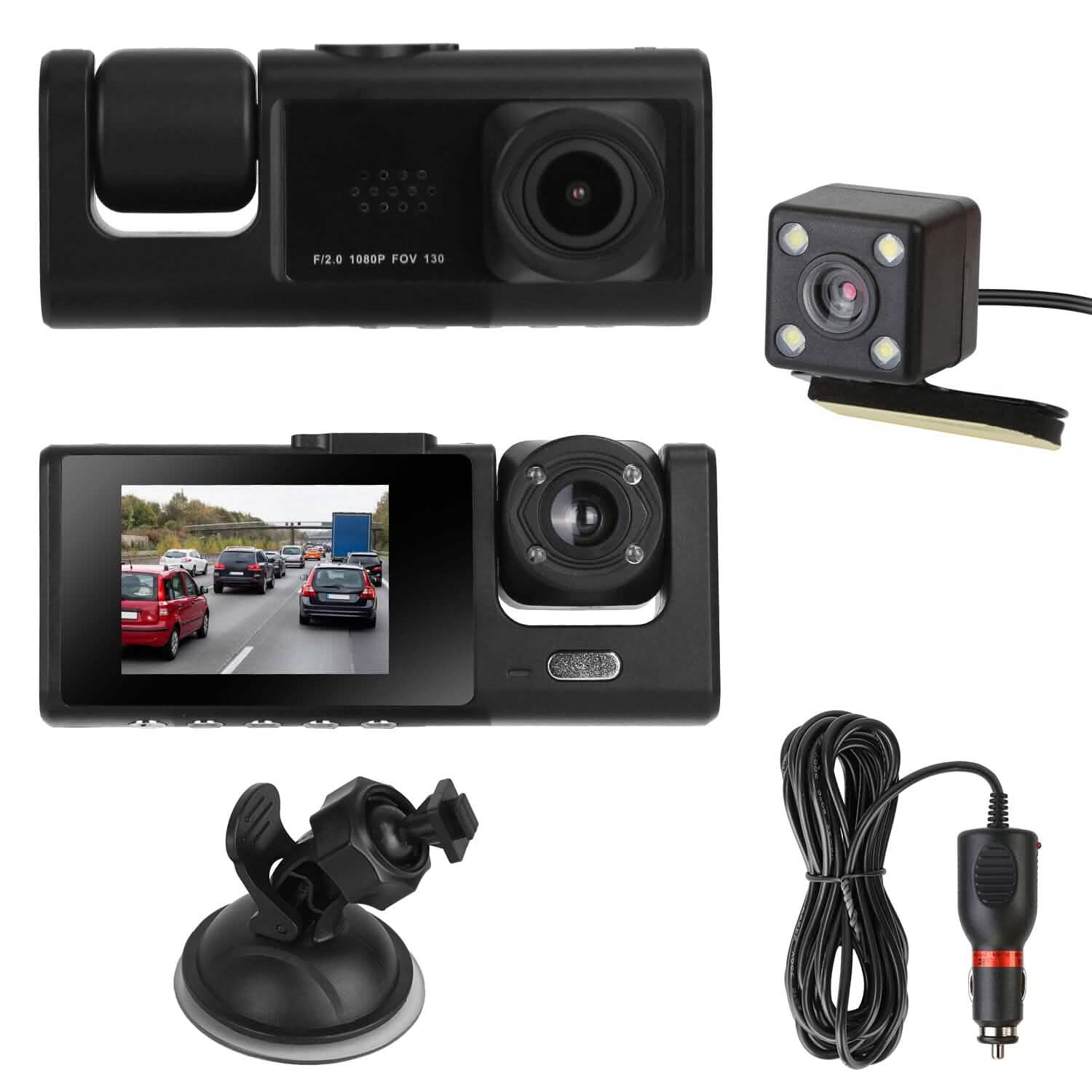 3 Channel Car DVR Dash Cam Video Recorder DailySale