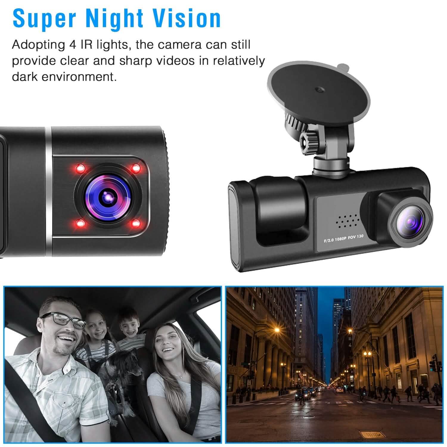 3 Channel Car DVR Dash Cam Video Recorder DailySale
