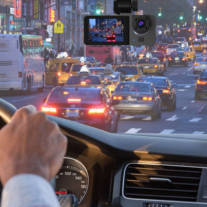 3 Channel Dash Cam Front Inside Rear Vehicle Driving Recorder Car DVR DailySale