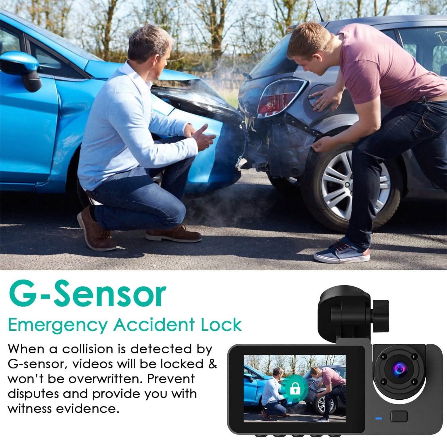 3 Channel Dash Cam Front Inside Rear Vehicle Driving Recorder Car DVR DailySale