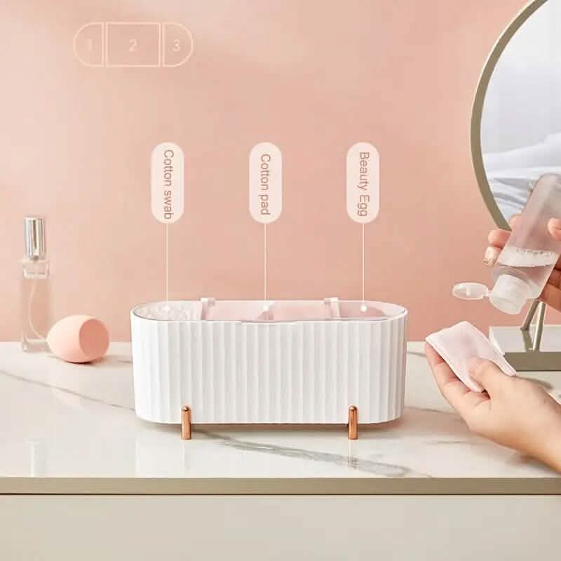3 Compartments Cotton Swab Storage Box DailySale
