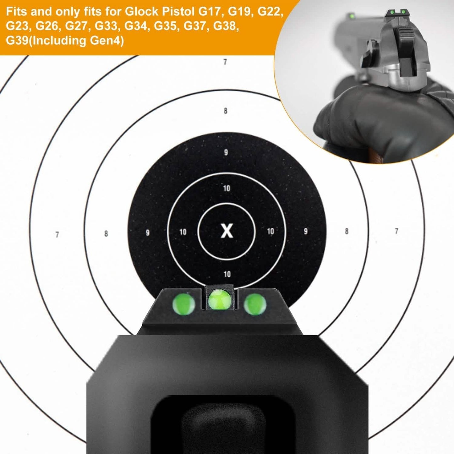 3-Dot Green Gun Night Sight Set DailySale
