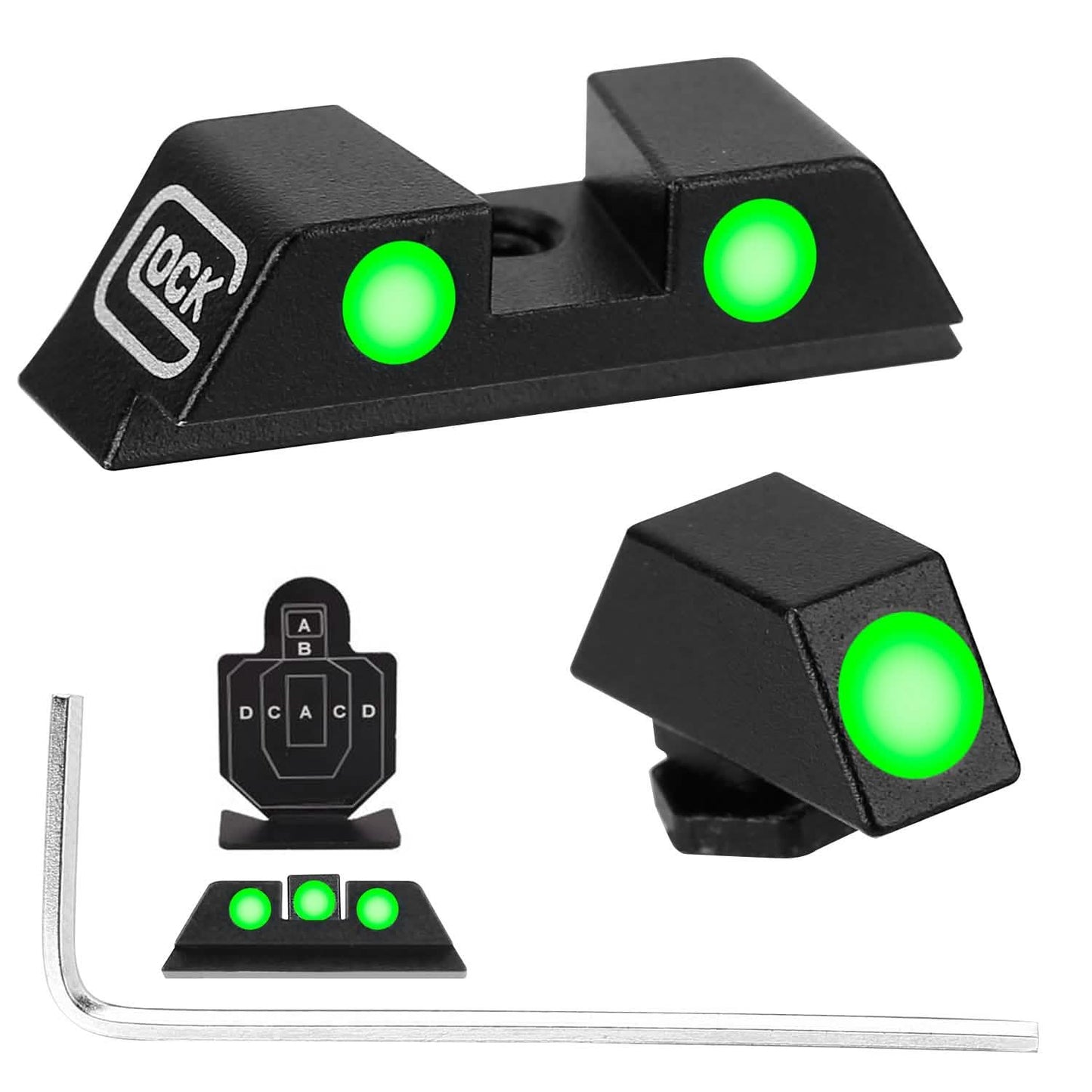 3-Dot Green Gun Night Sight Set DailySale