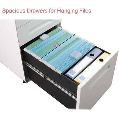 3 Drawer Rolling File Cabinet DailySale