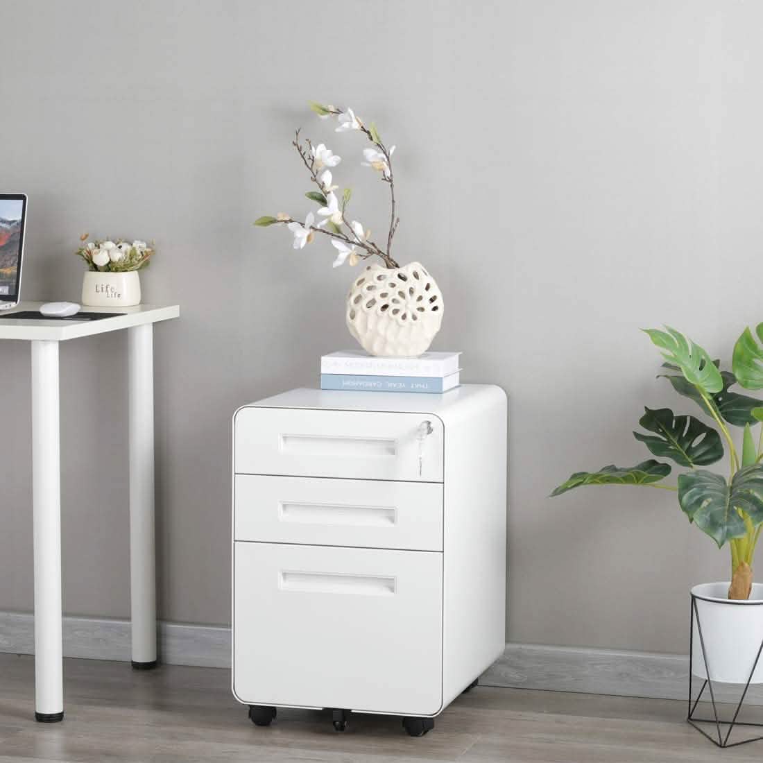 3 Drawer Rolling File Cabinet DailySale