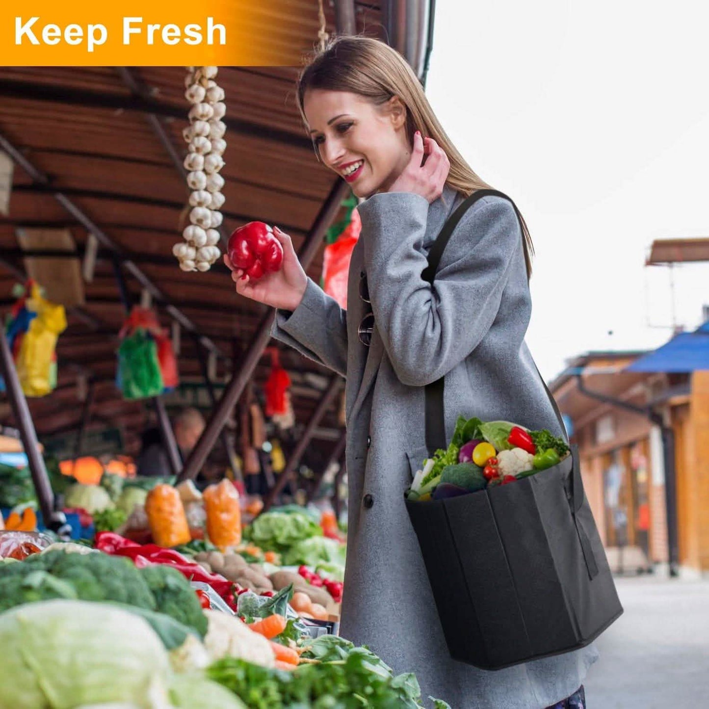 3 Gallon Collapsible Grocery Cooler Bag Seat Combo DailySale