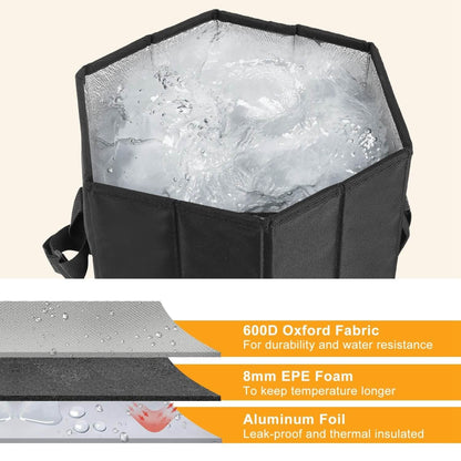 3 Gallon Collapsible Grocery Cooler Bag Seat Combo DailySale