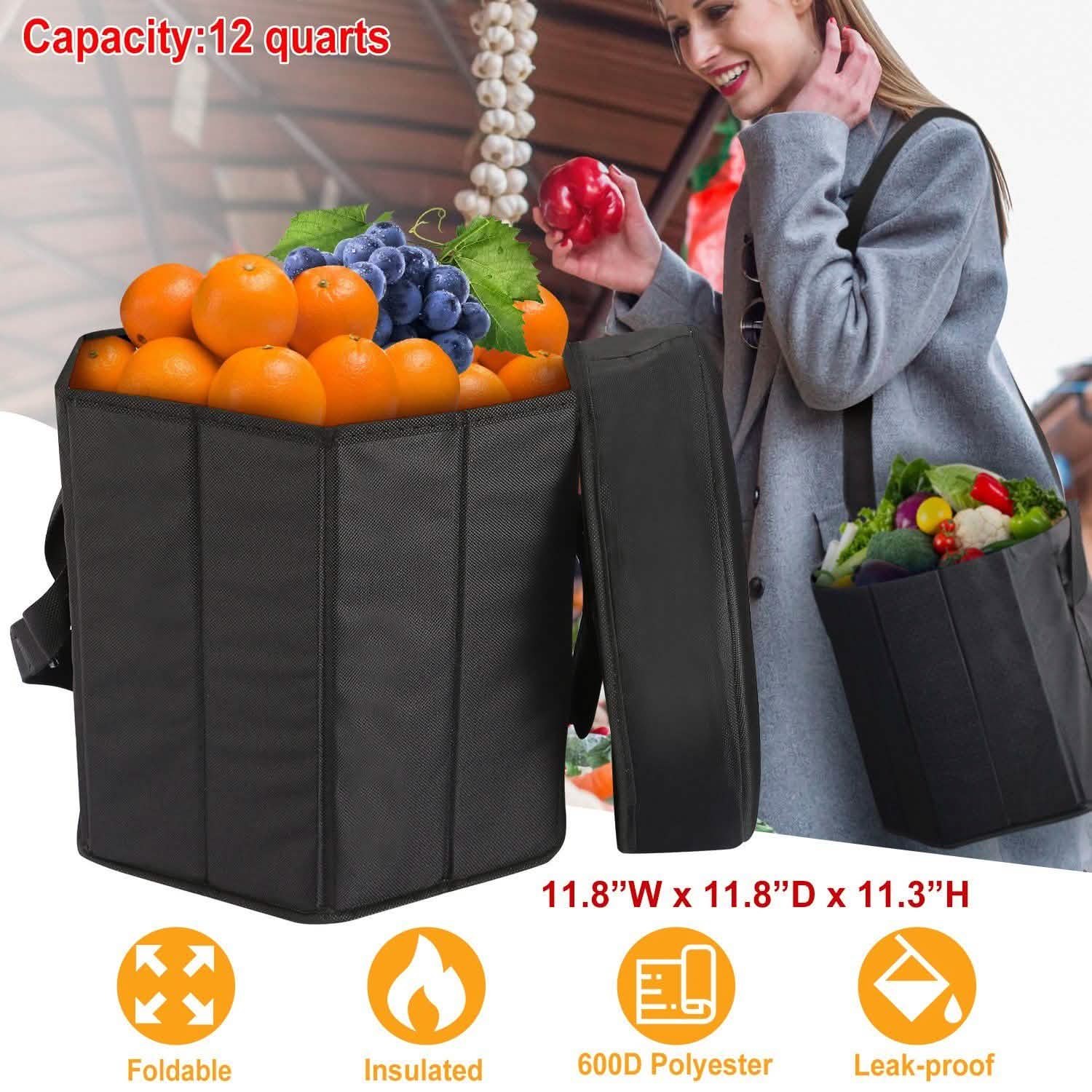 3 Gallon Collapsible Grocery Cooler Bag Seat Combo DailySale