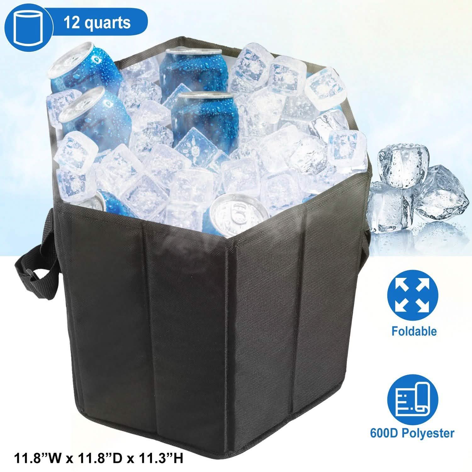 3 Gallon Collapsible Grocery Cooler Bag Seat Combo DailySale