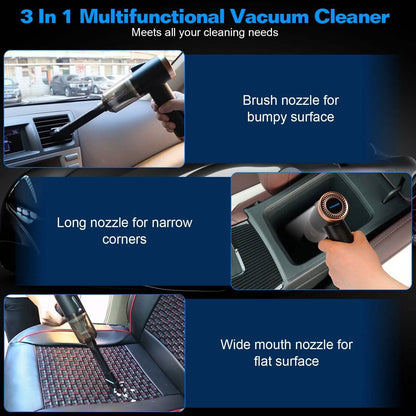 3-in-1 120W Portable Reachable Vacuum with Brush Nozzle DailySale