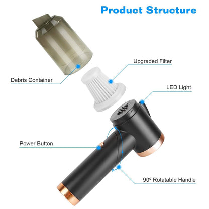 3-in-1 120W Portable Reachable Vacuum with Brush Nozzle DailySale