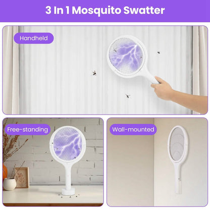 3-in-1 90º Rotating Electric Bug Zapper Racket DailySale