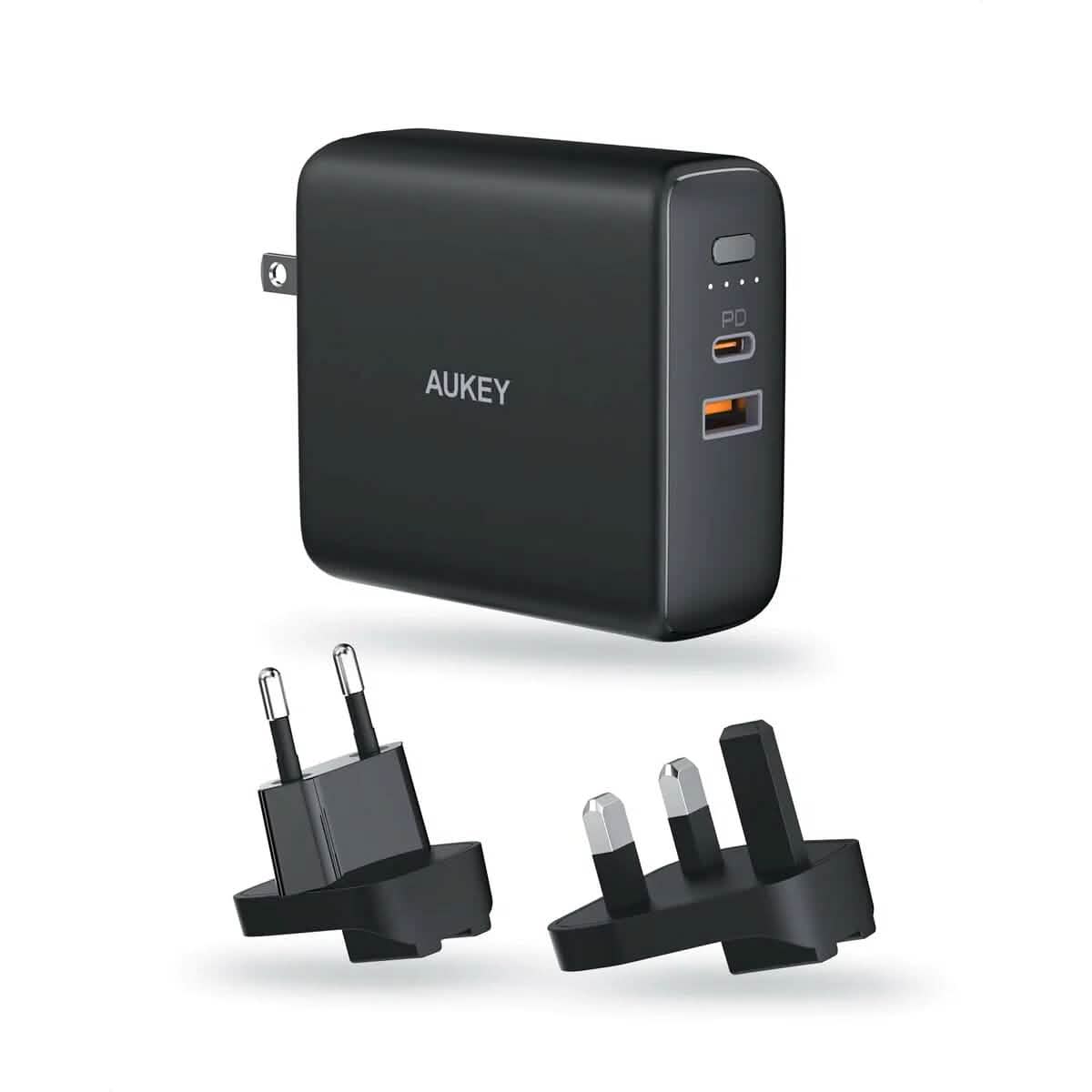 3-in-1 AUKEY Combo 5000mAh Portable Charger Travel Plugs US EU UK DailySale