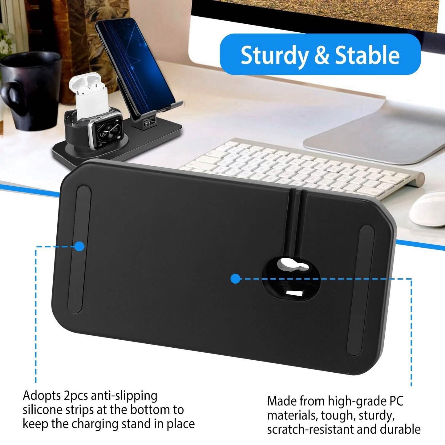 3-in-1 Charging Dock Station Phone Charger Stand Holder DailySale