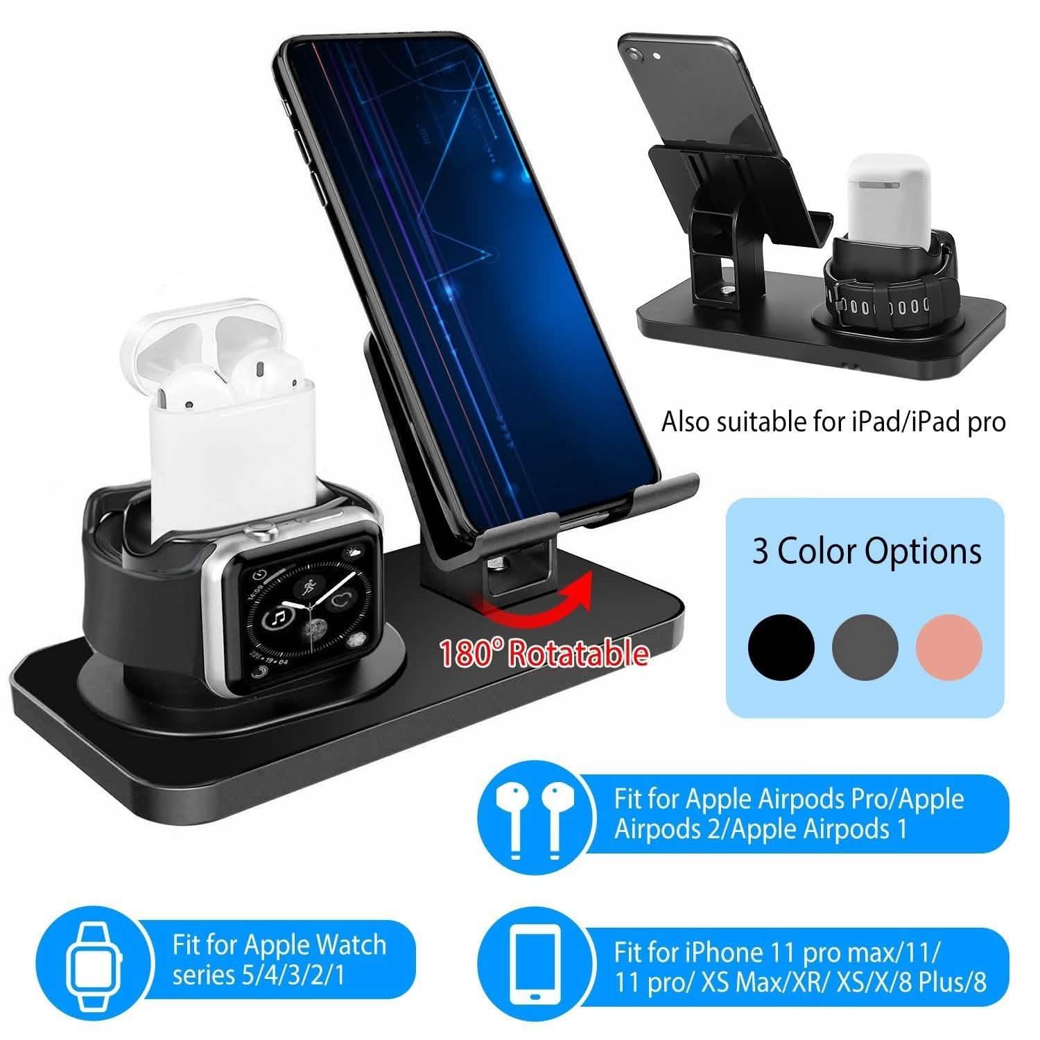 3-in-1 Charging Dock Station Phone Charger Stand Holder DailySale
