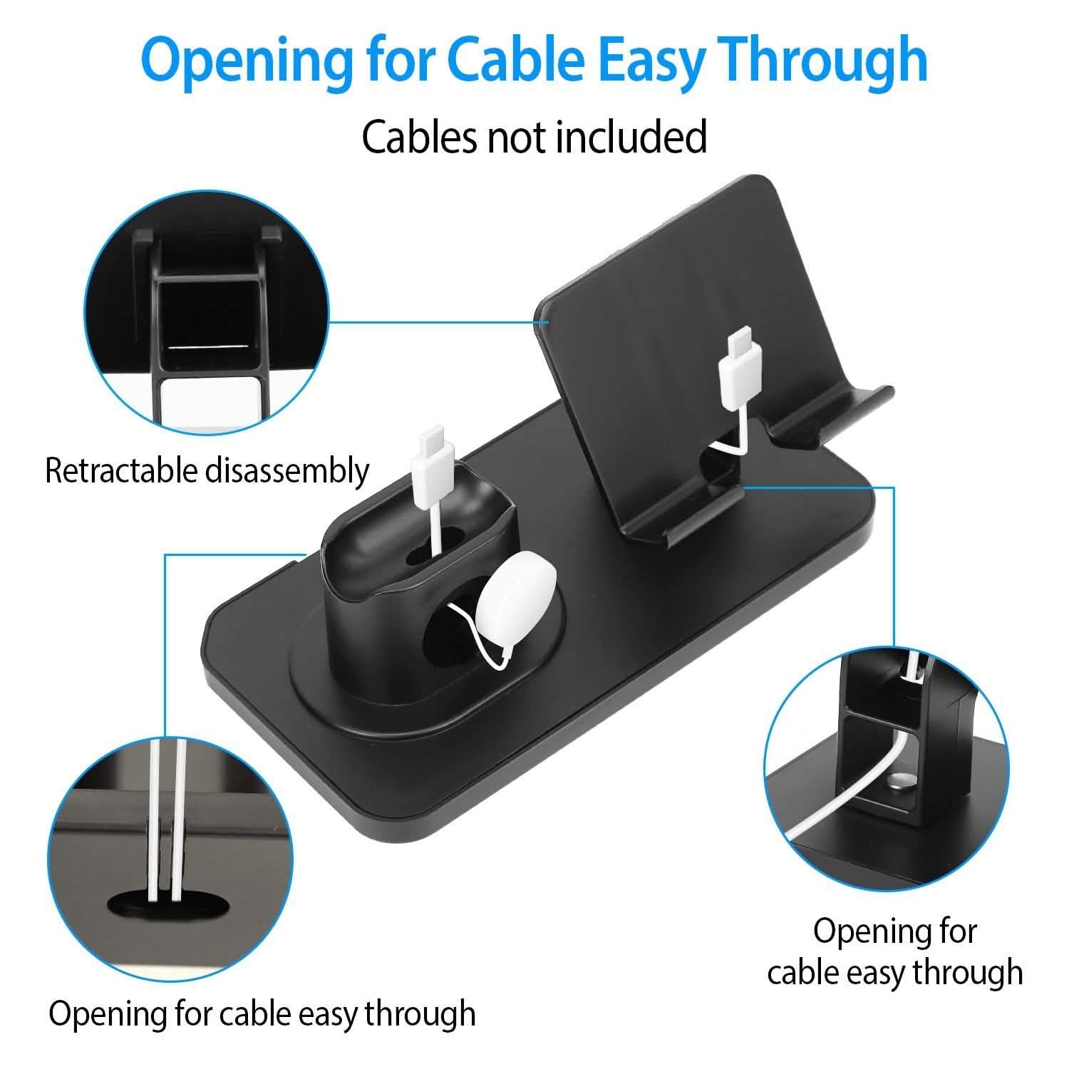 3-in-1 Charging Dock Station Phone Charger Stand Holder DailySale