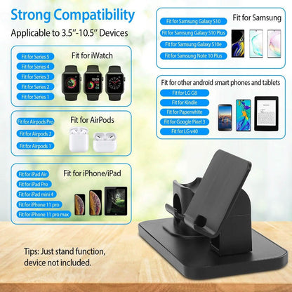3-in-1 Charging Dock Station Phone Charger Stand Holder DailySale