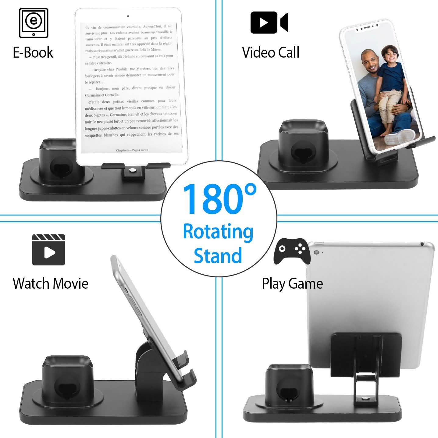 3-in-1 Charging Dock Station Phone Charger Stand Holder DailySale