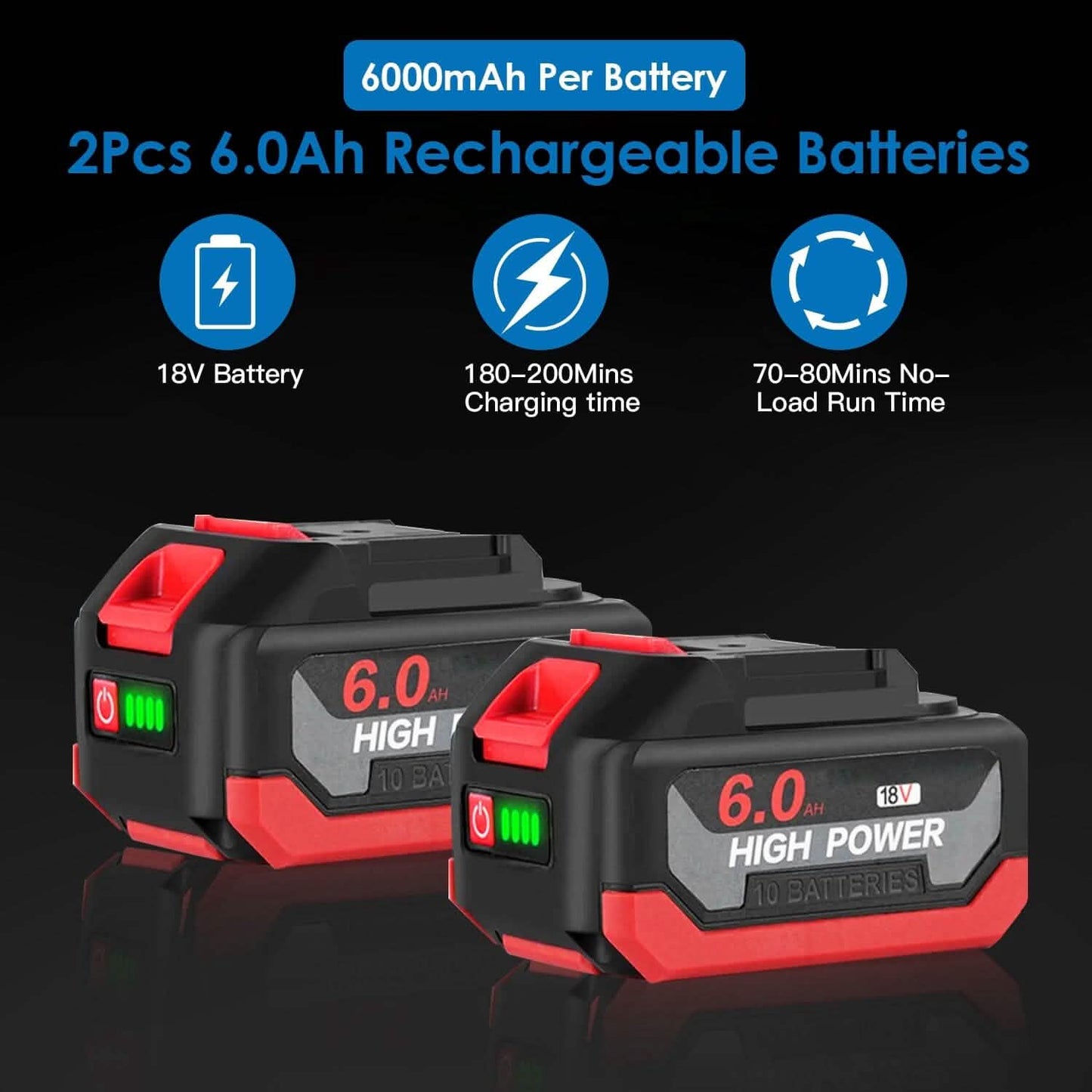 3-In-1 Cordless Electric Impact Wrench Drill Screwdriver with Brushless Motor Max 3450RPM Variable Speed DailySale