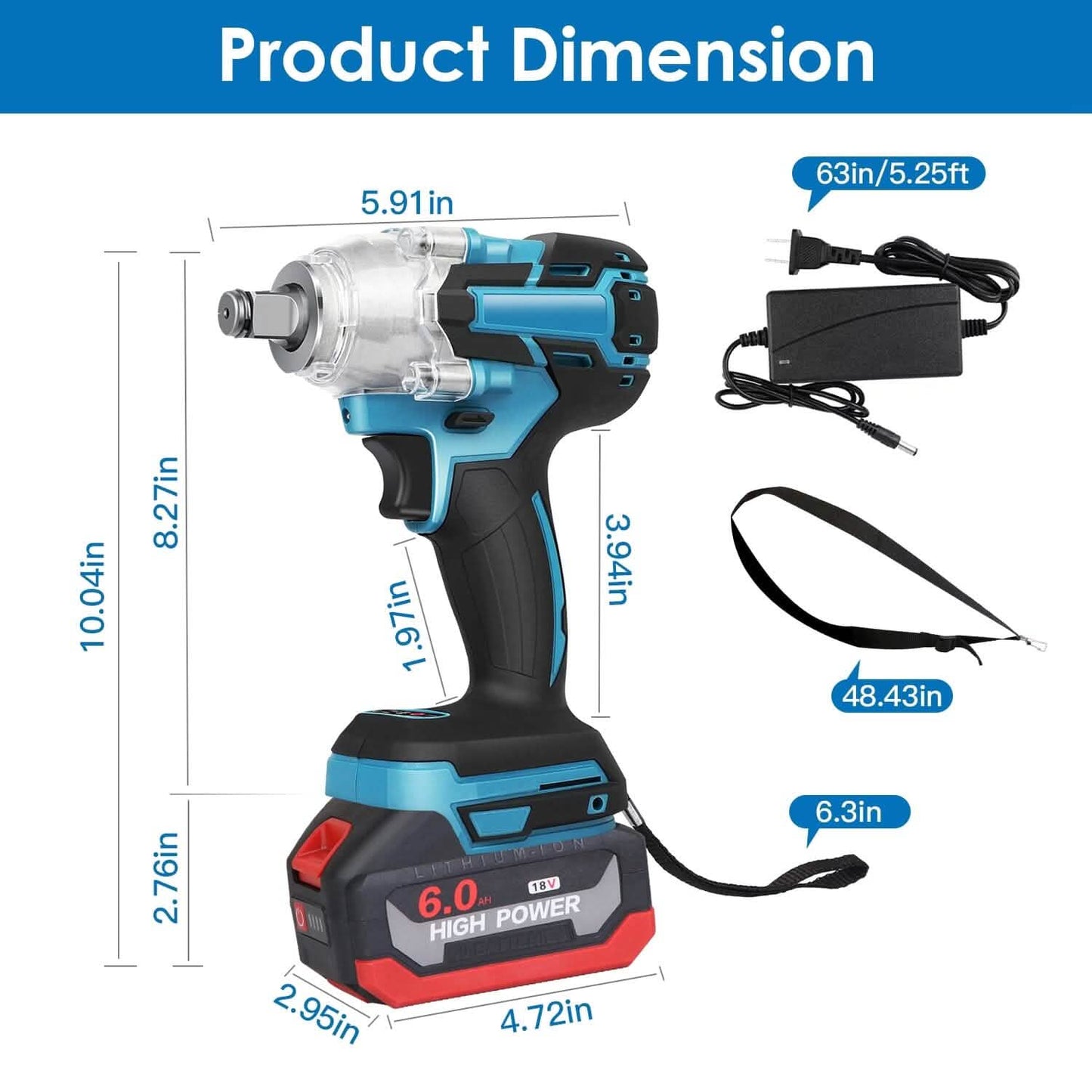 3-In-1 Cordless Electric Impact Wrench Drill Screwdriver with Brushless Motor Max 3450RPM Variable Speed DailySale