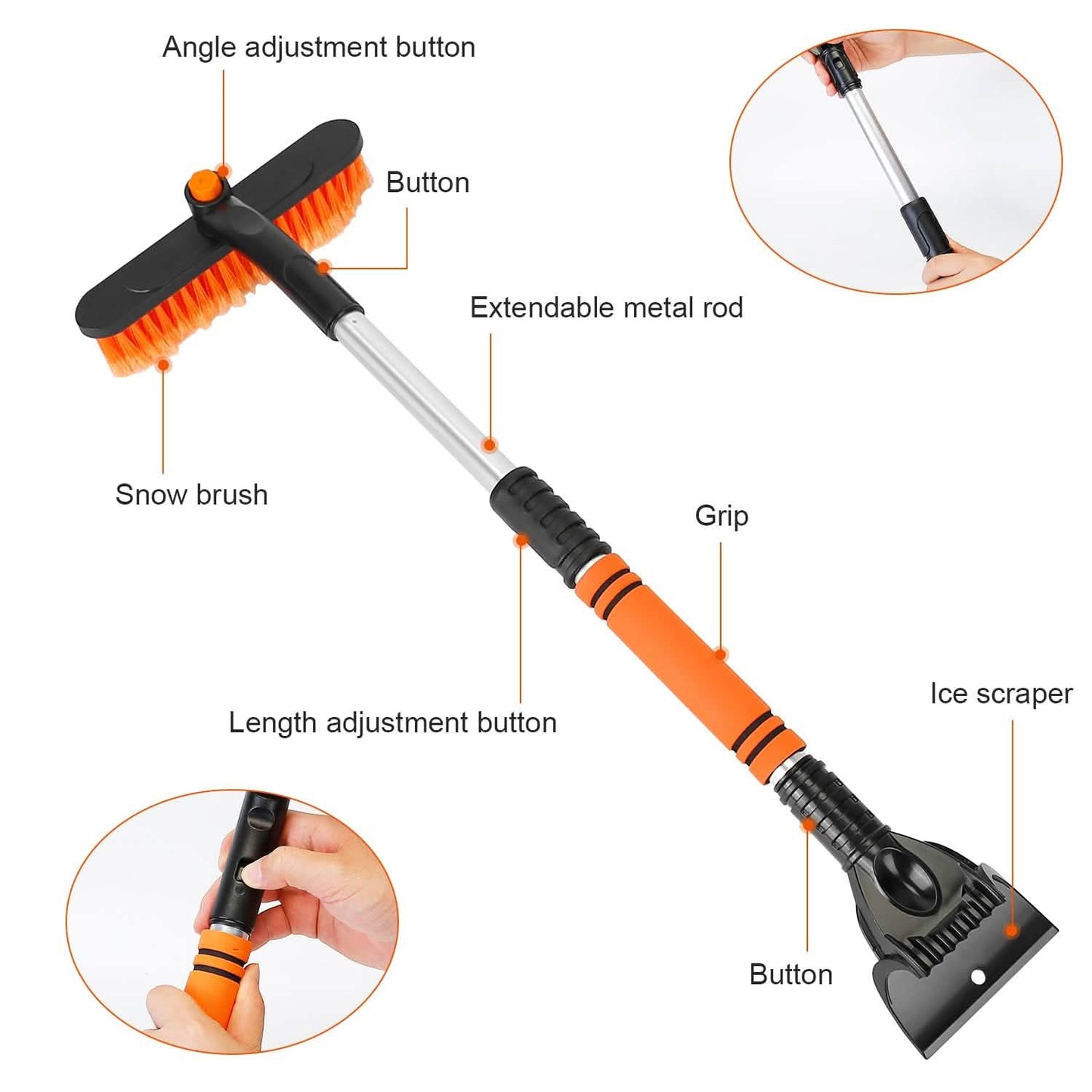 3-in-1 Extendable Windshield Ice Scraper DailySale