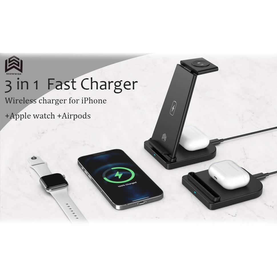 3-in-1 Foldable Fast Wireless Charging Stand DailySale
