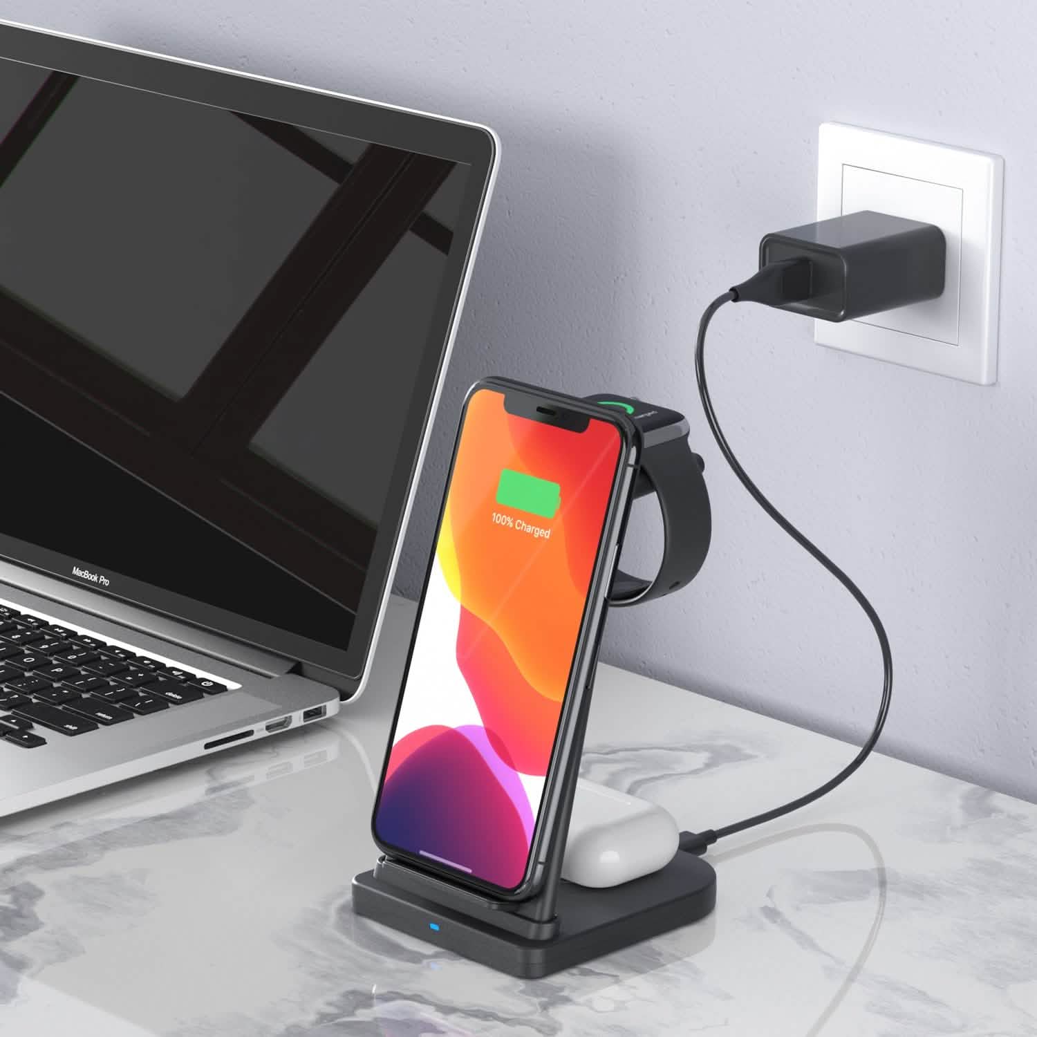 3-in-1 Foldable Fast Wireless Charging Stand DailySale