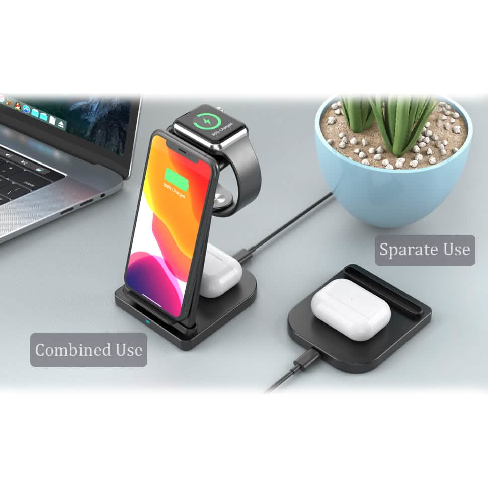 3-in-1 Foldable Fast Wireless Charging Stand DailySale