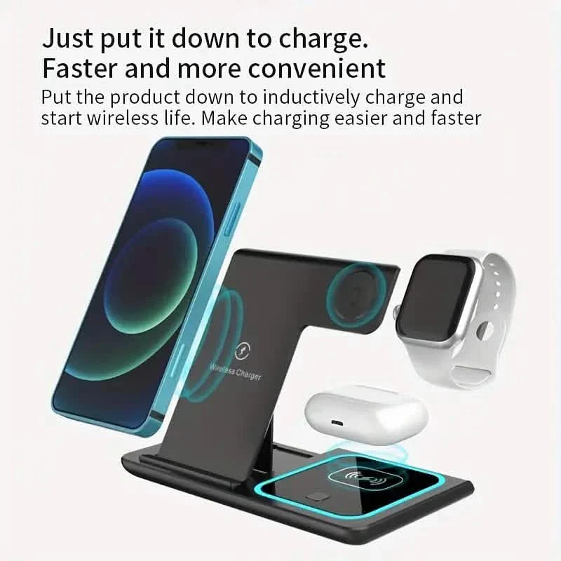 3-in-1 Folding Fast Wireless Charger Station DailySale