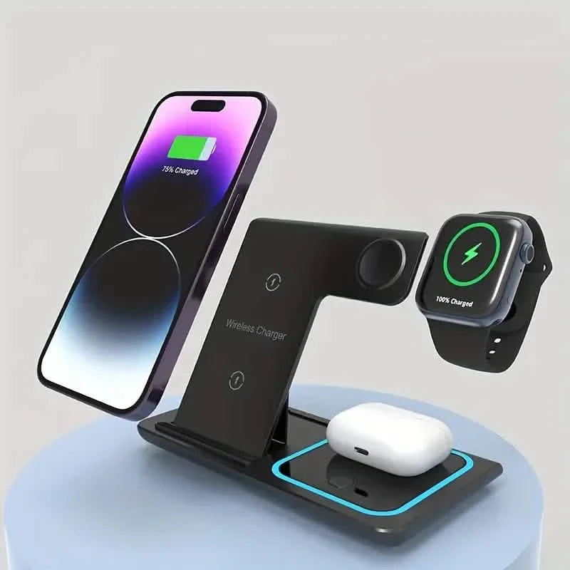 3-in-1 Folding Fast Wireless Charger Station DailySale