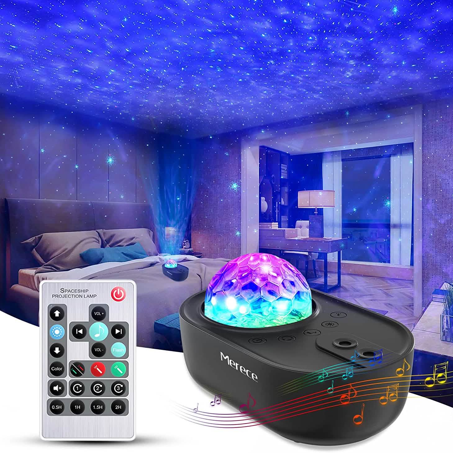 3-in-1 Galaxy Night Light Projector with Remote Control DailySale