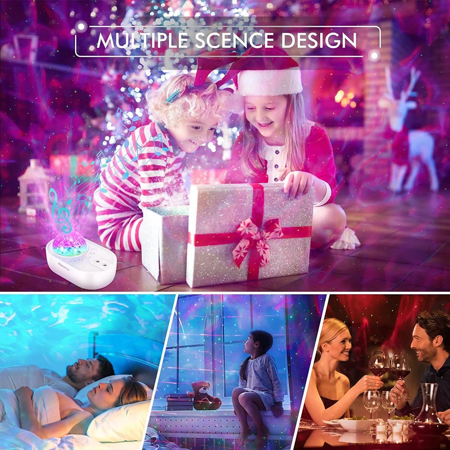 3-in-1 Galaxy Night Light Projector with Remote Control DailySale