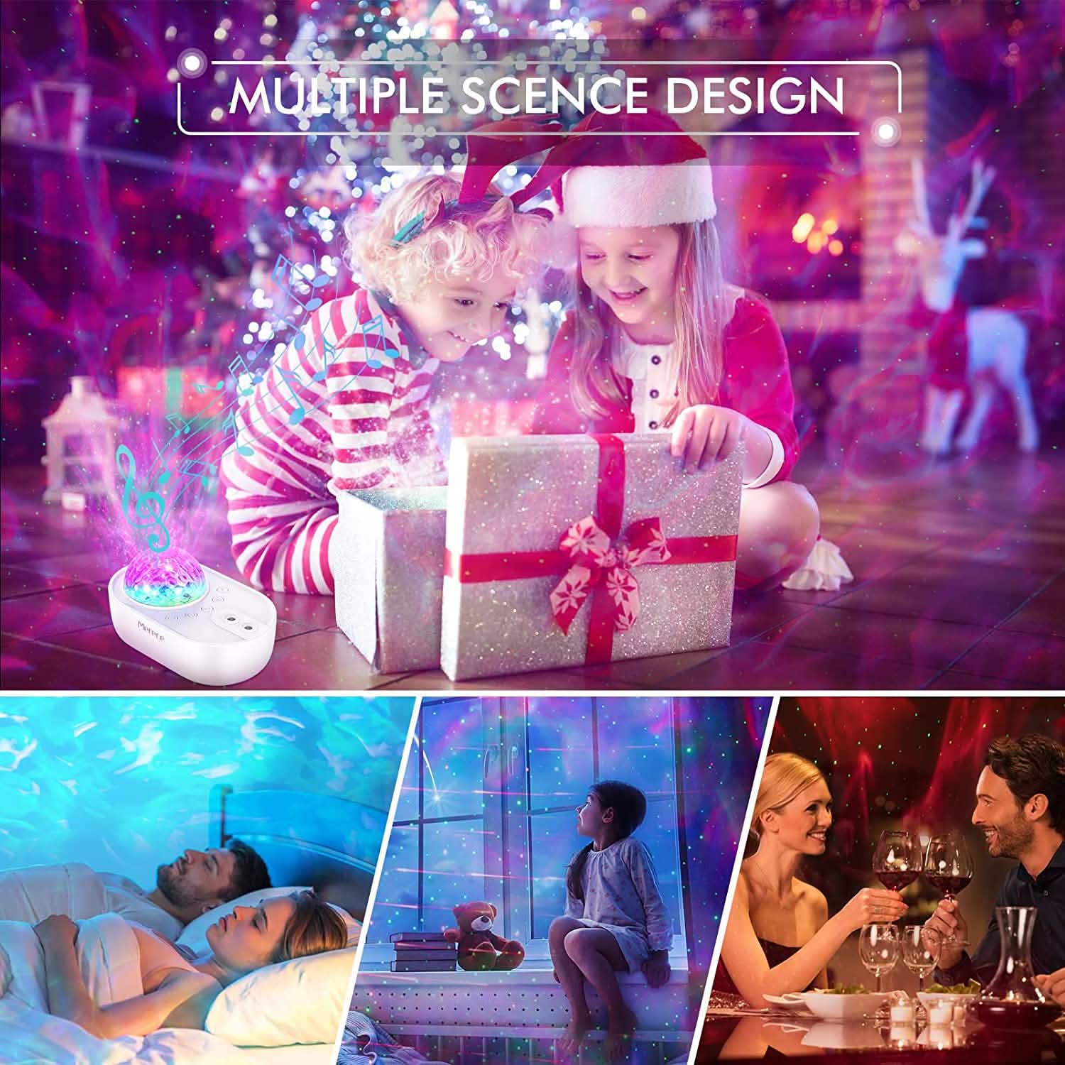 3-in-1 Galaxy Night Light Projector with Remote Control DailySale