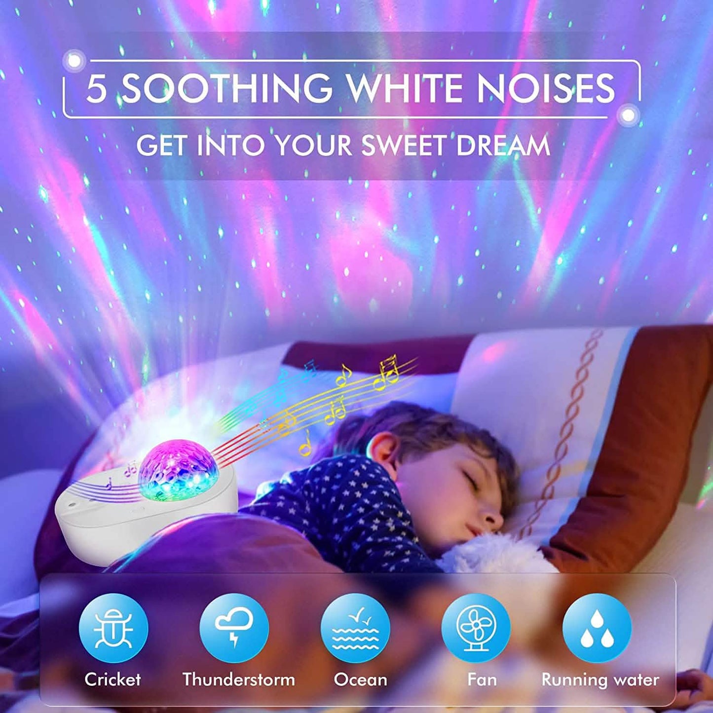 3-in-1 Galaxy Night Light Projector with Remote Control DailySale