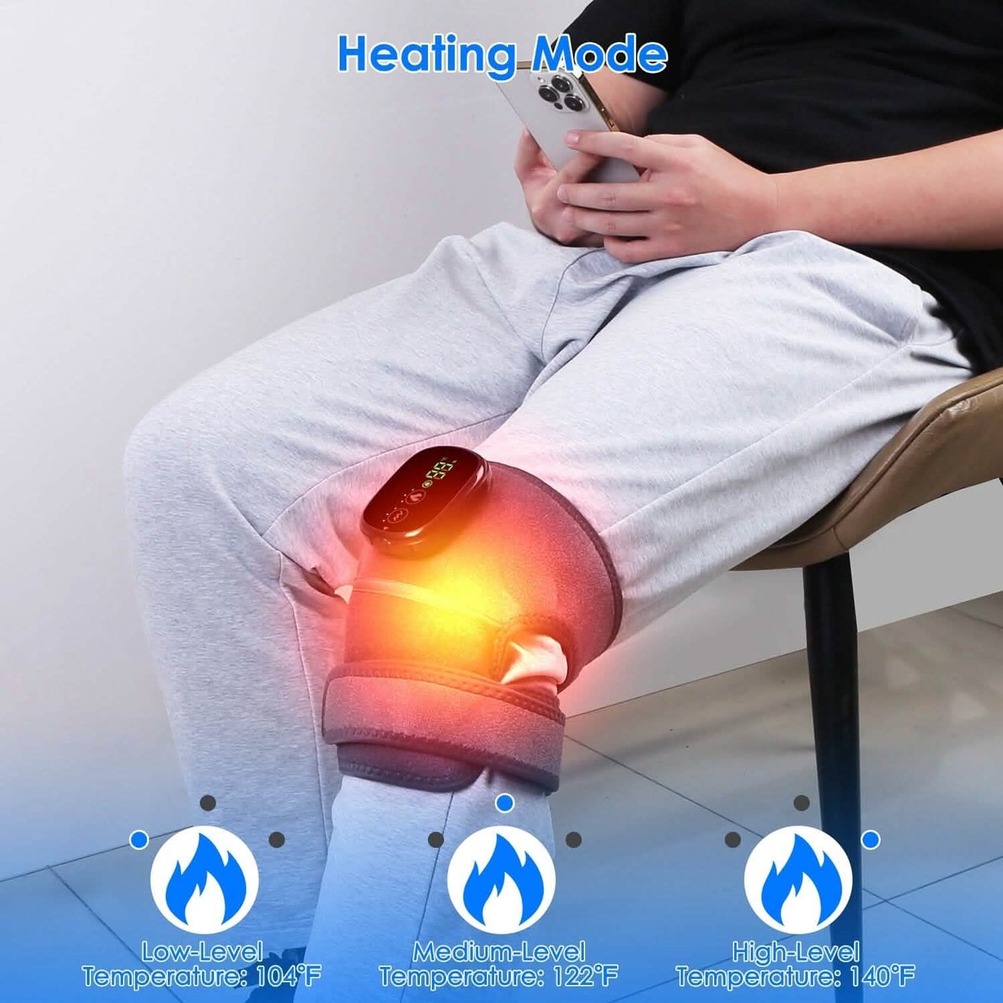 3-in-1 Heated Pads Massager with 3 Level Vibration DailySale
