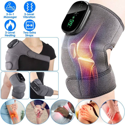 3-in-1 Heated Pads Massager with 3 Level Vibration DailySale