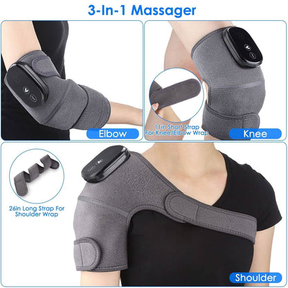 3-in-1 Heated Pads Massager with 3 Level Vibration DailySale