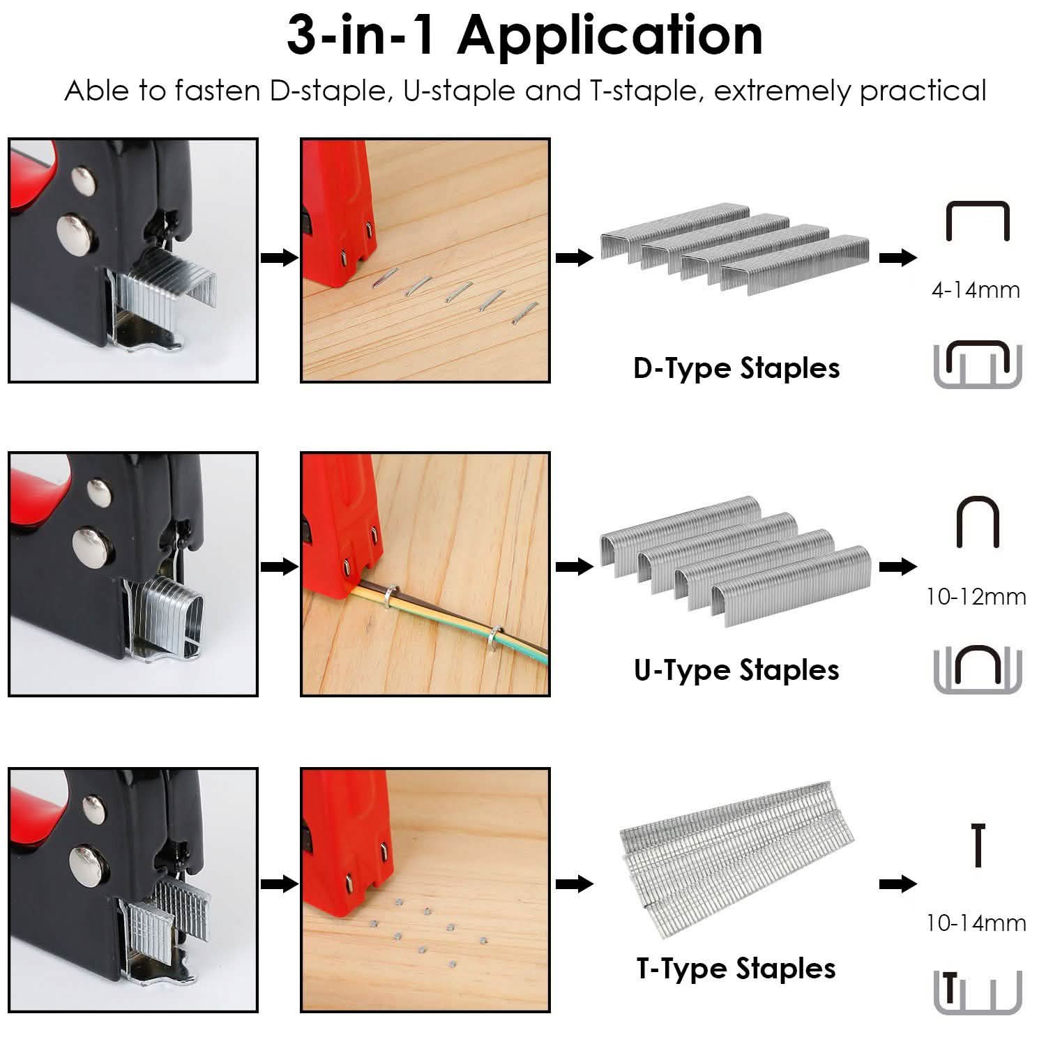 3-in-1 Heavy Duty Manual Nail Stapler Kit DailySale