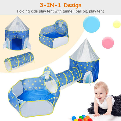 3-in-1 Kids Play Tent Ball Pit Set DailySale