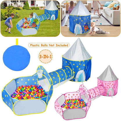 3-in-1 Kids Play Tent Ball Pit Set DailySale