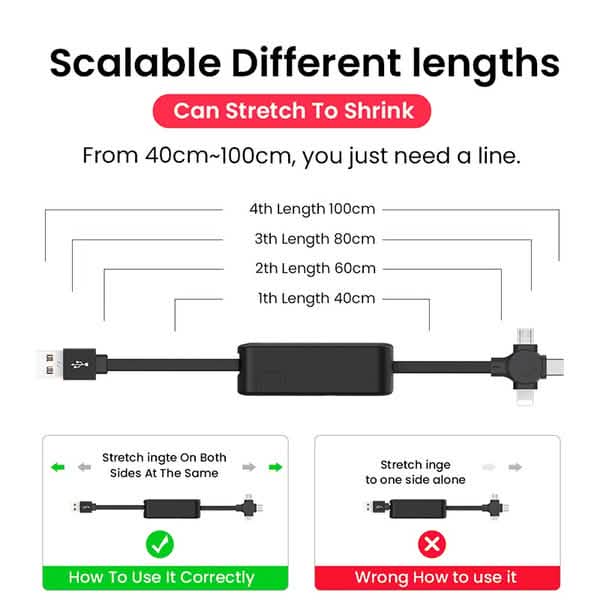 3-in-1 Portable Retractable Charging Cable DailySale