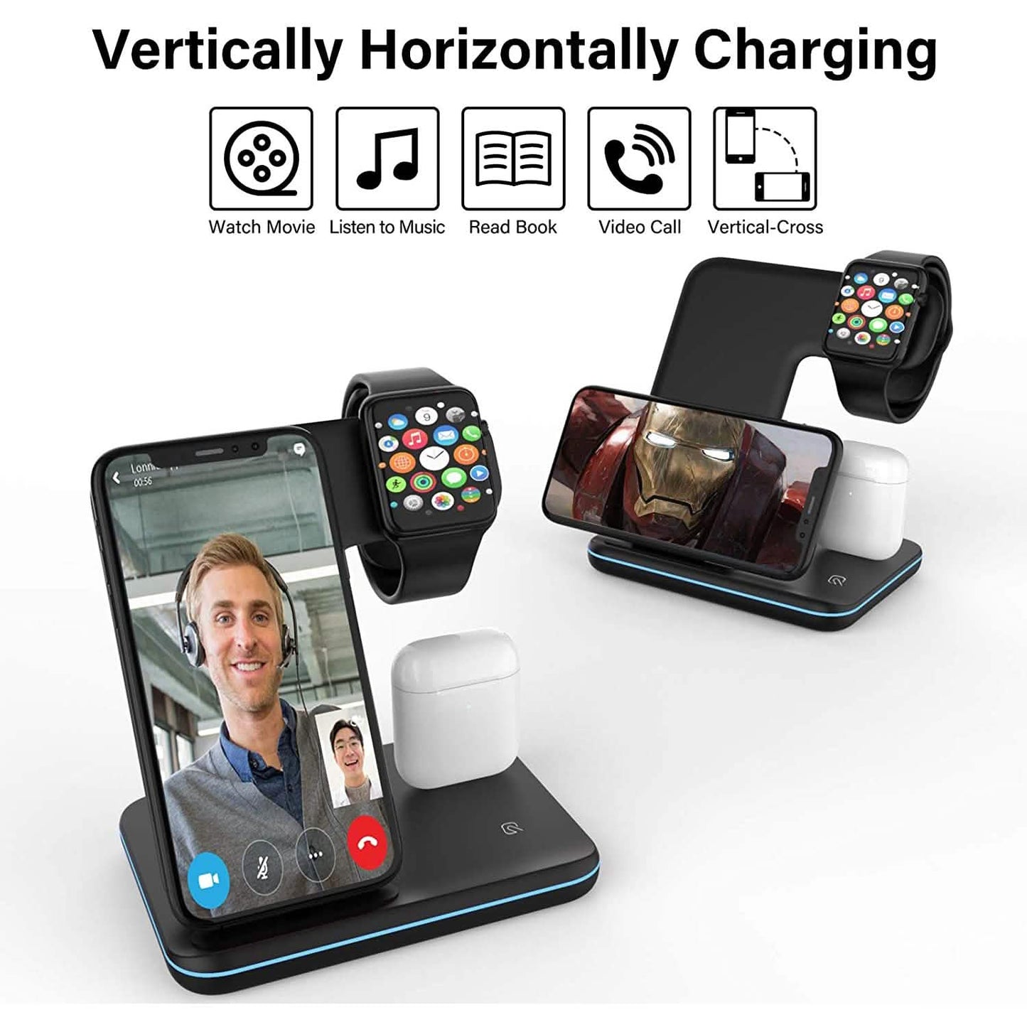 3-in-1 Qi-Certified 15W Fast Charging Station DailySale
