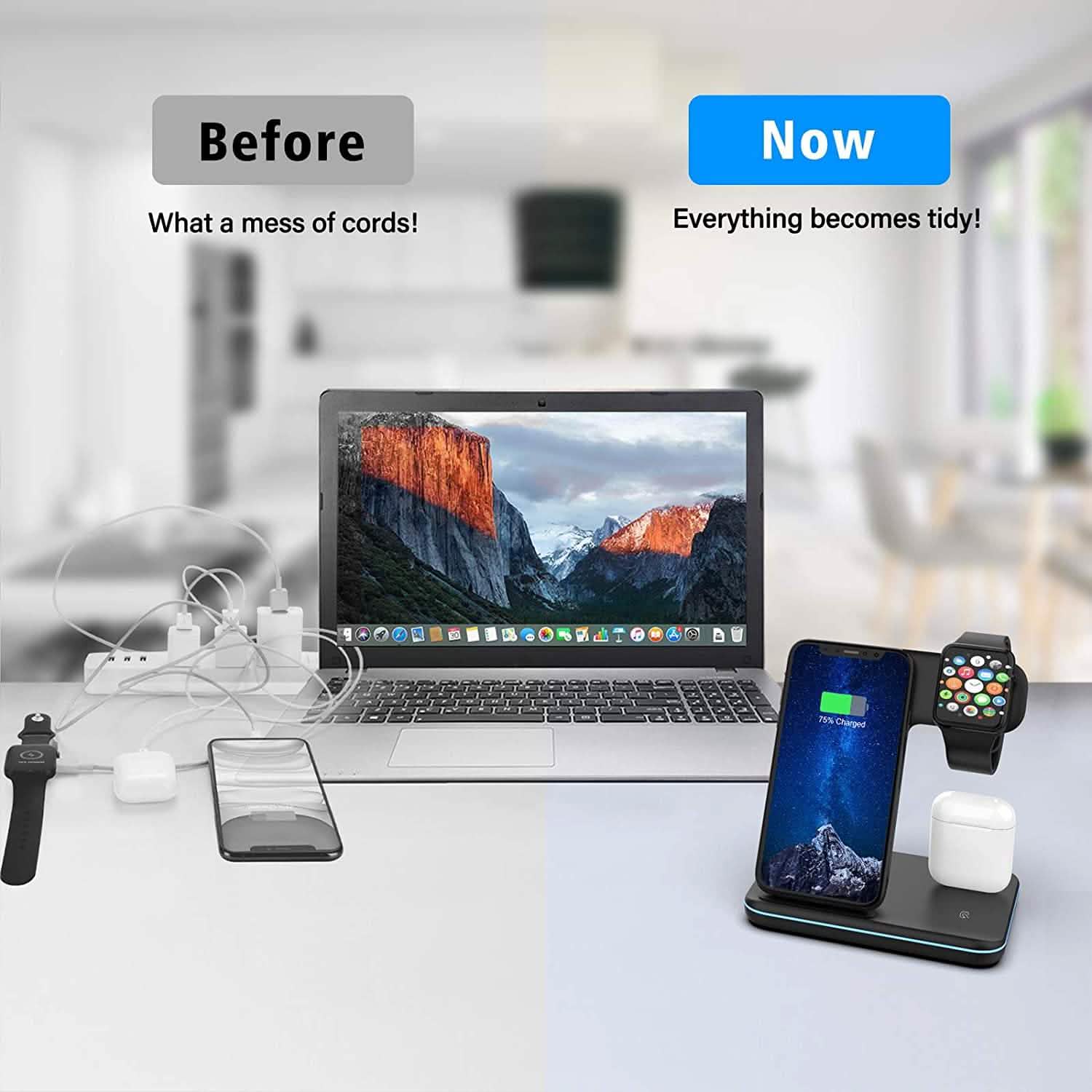 3-in-1 Qi-Certified 15W Fast Charging Station DailySale