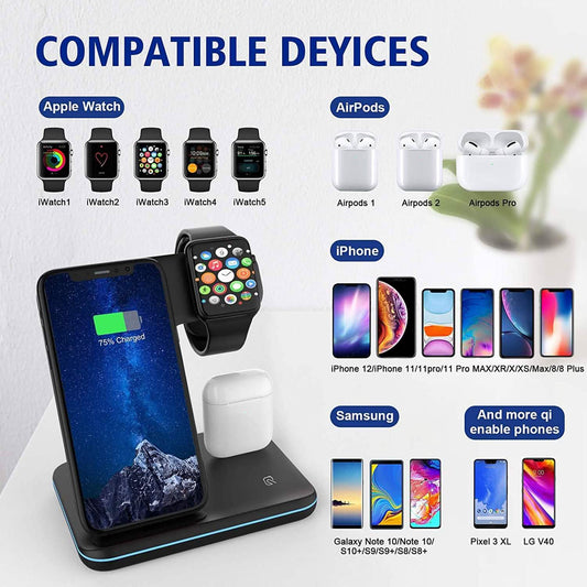 3-in-1 Qi-Certified 15W Fast Charging Station DailySale