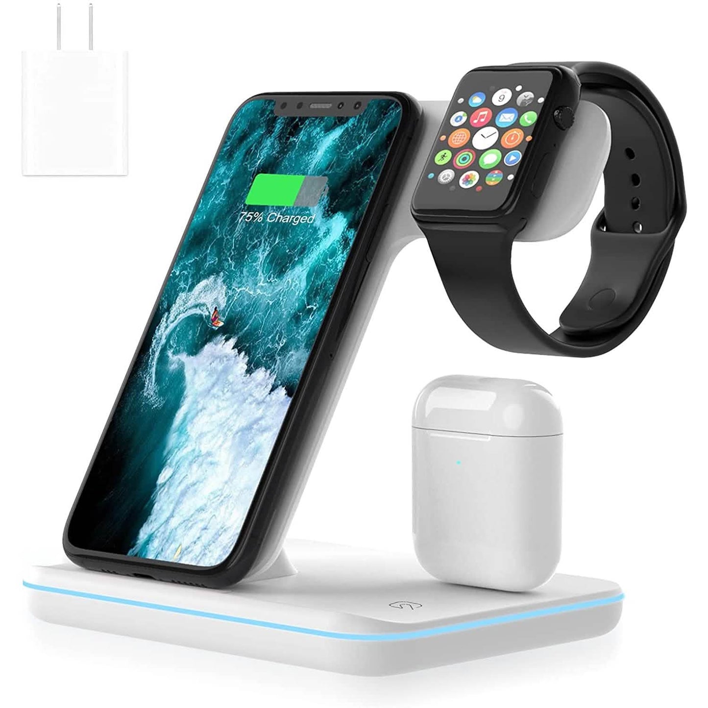 3-in-1 Qi-Certified 15W Fast Charging Station DailySale