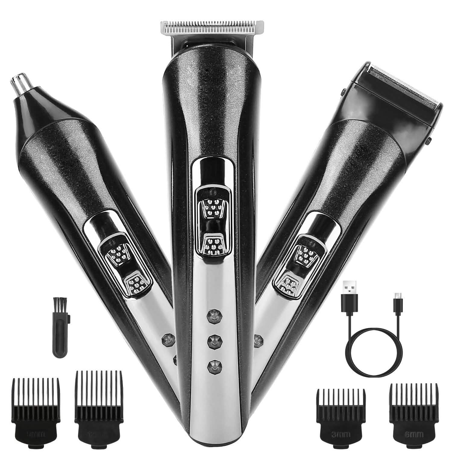 3-in-1 Rechargeable Hair Clipper Cordless Hair Trimmer Shaver DailySale