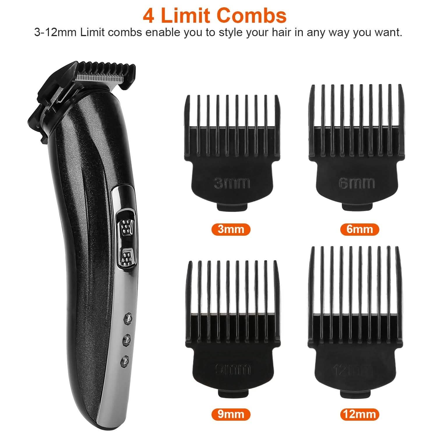 3-in-1 Rechargeable Hair Clipper Cordless Hair Trimmer Shaver DailySale