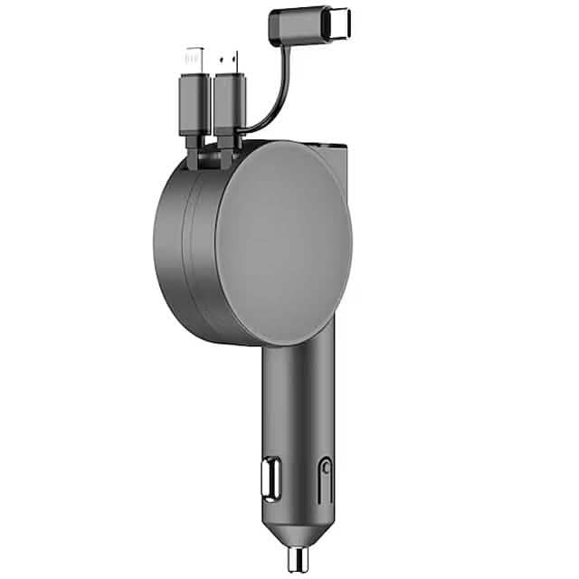 3-in-1 Retractable Car Phone Charger DailySale