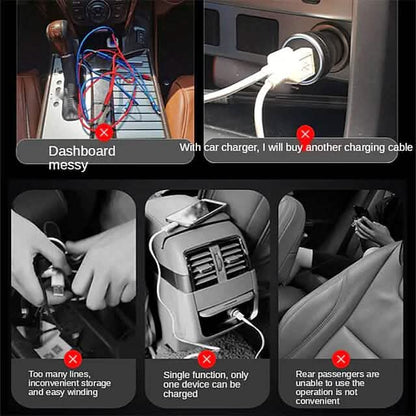 3-in-1 Retractable Car Phone Charger DailySale